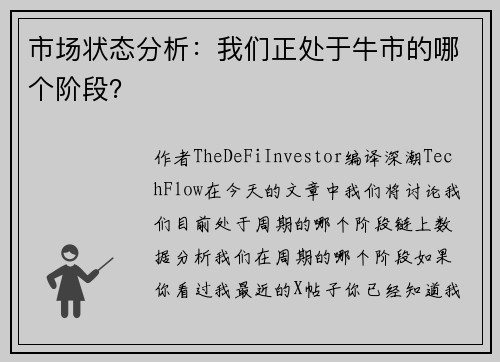 市场状态分析：我们正处于牛市的哪个阶段？